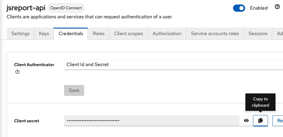 keycloak-clients-jsreport-api-credentials